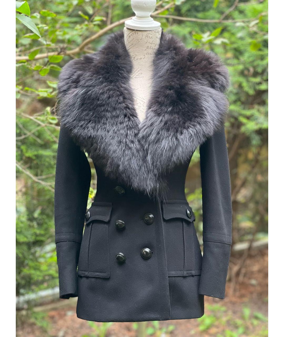 BURBERRY Черное полиамидовое пальто, фото 8