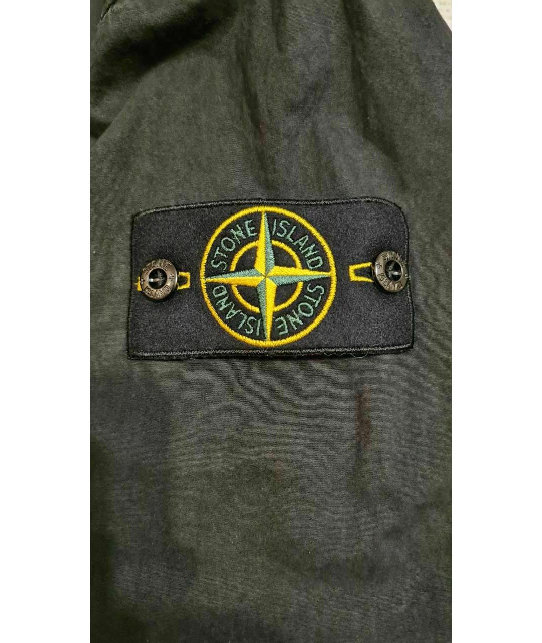 STONE ISLAND Черная хлопковая куртка, фото 4