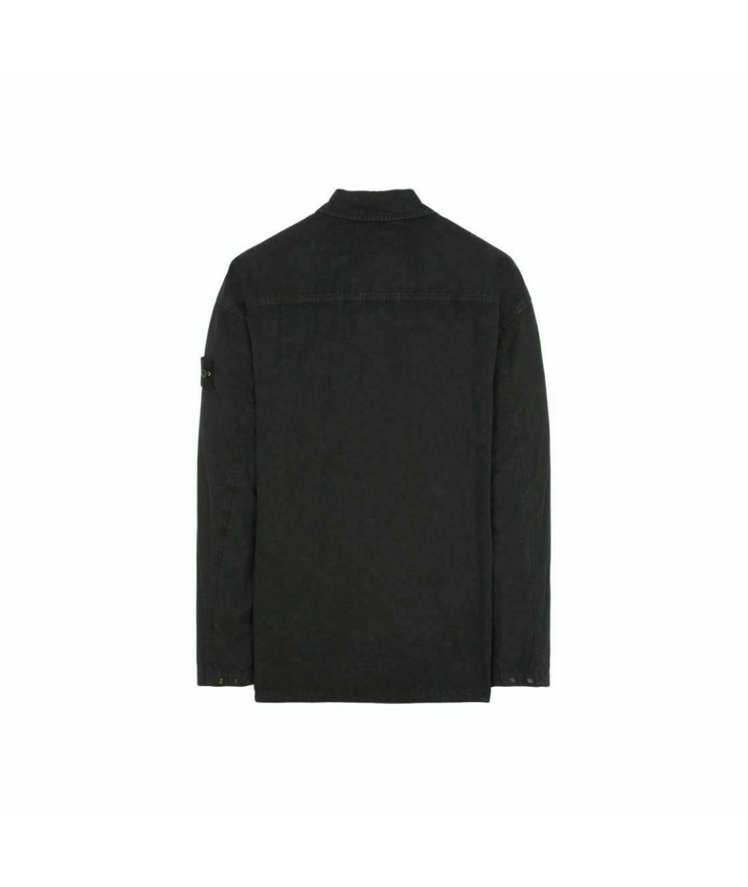 STONE ISLAND Черная хлопковая куртка, фото 2