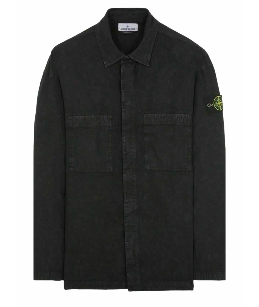 STONE ISLAND Черная хлопковая куртка, фото 1