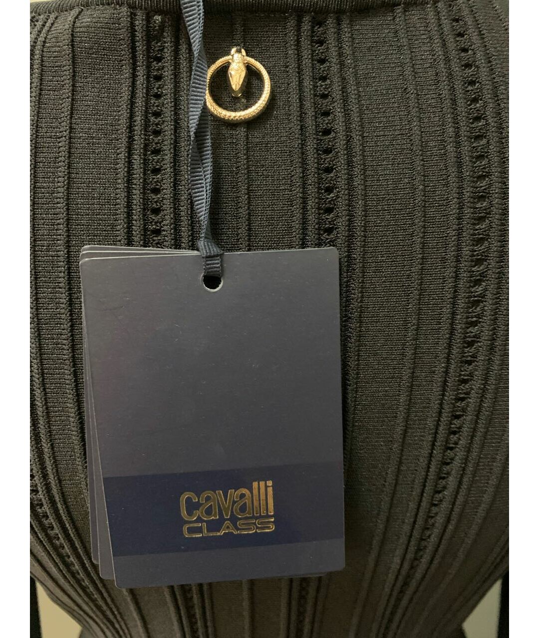 CAVALLI CLASS Черное вискозное платье, фото 5