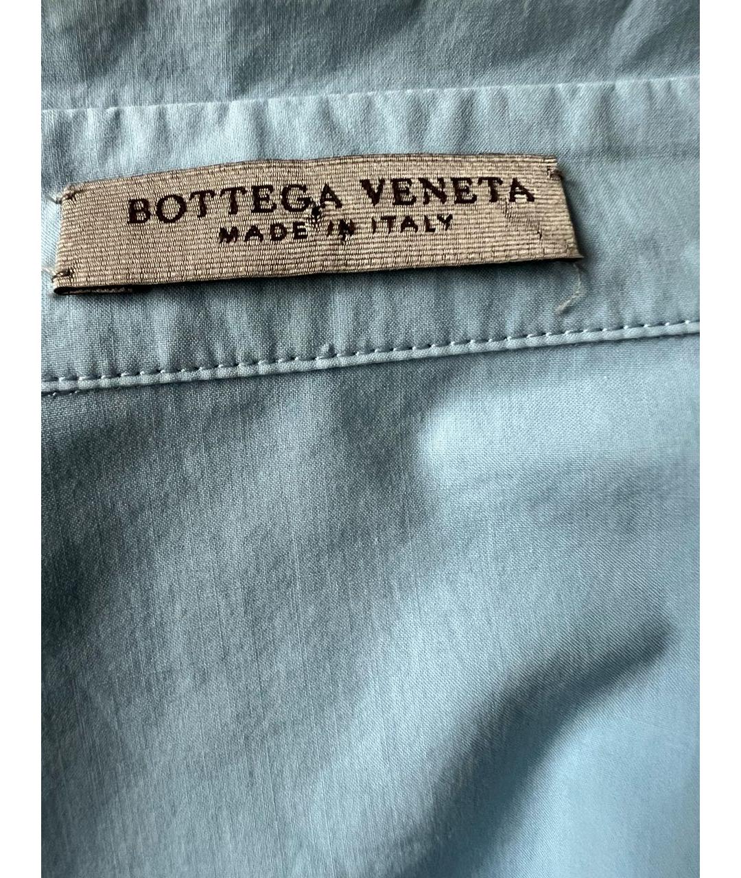 BOTTEGA VENETA Голубая хлопковая рубашка, фото 6