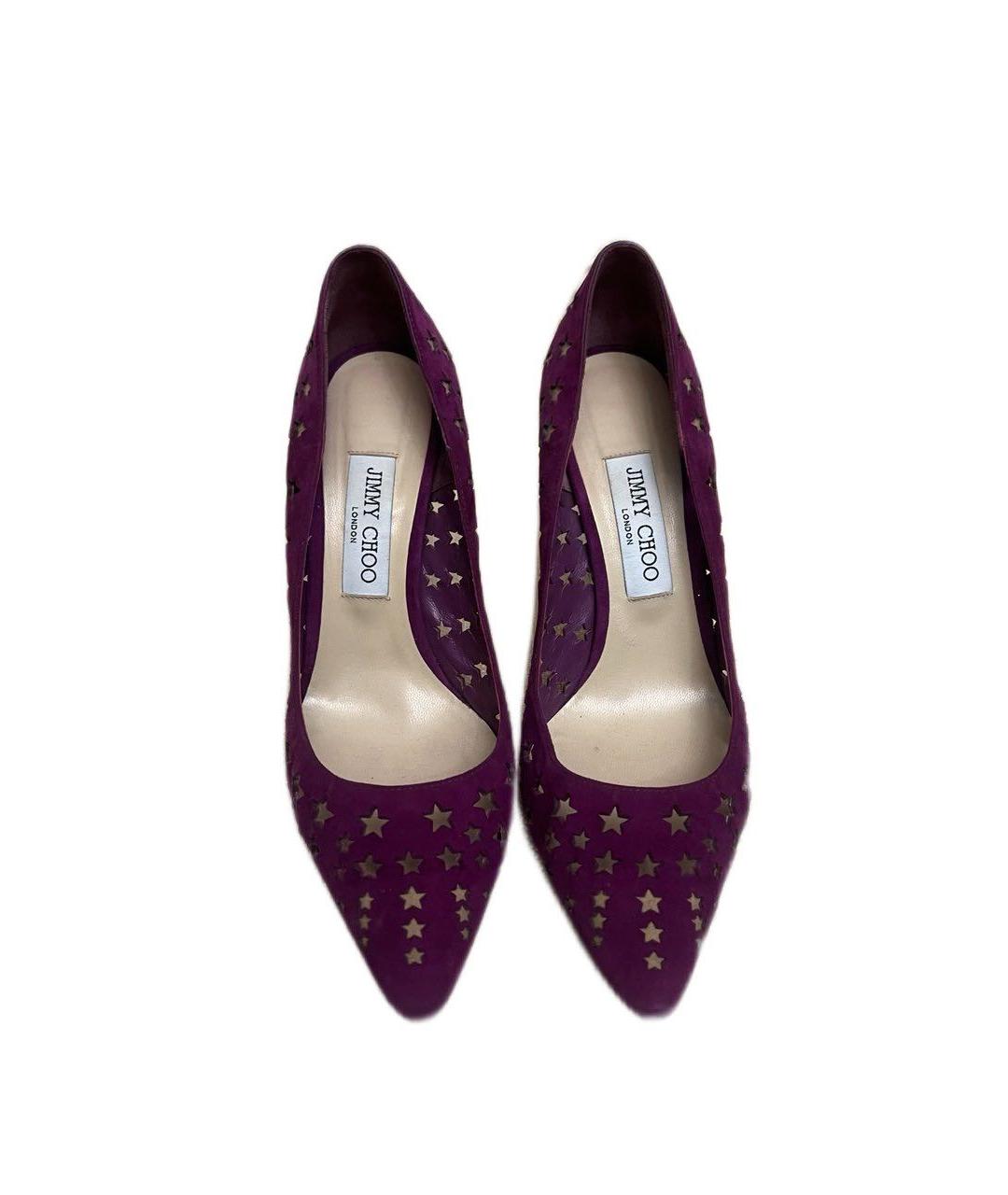 JIMMY CHOO Фиолетовые замшевые туфли, фото 2