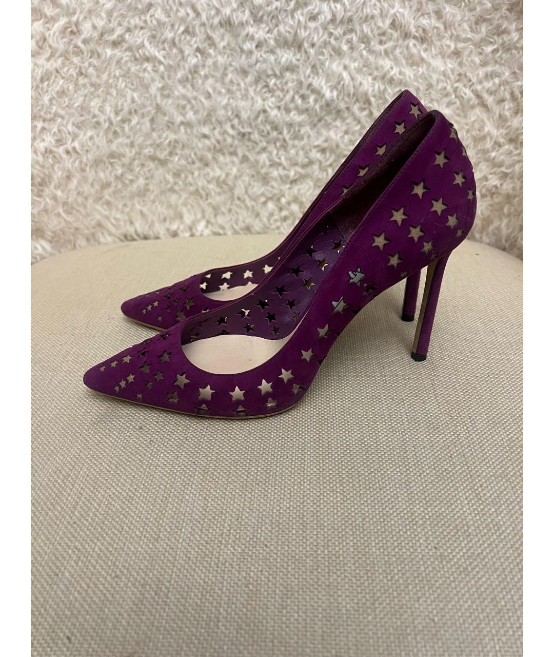 JIMMY CHOO Фиолетовые замшевые туфли, фото 6