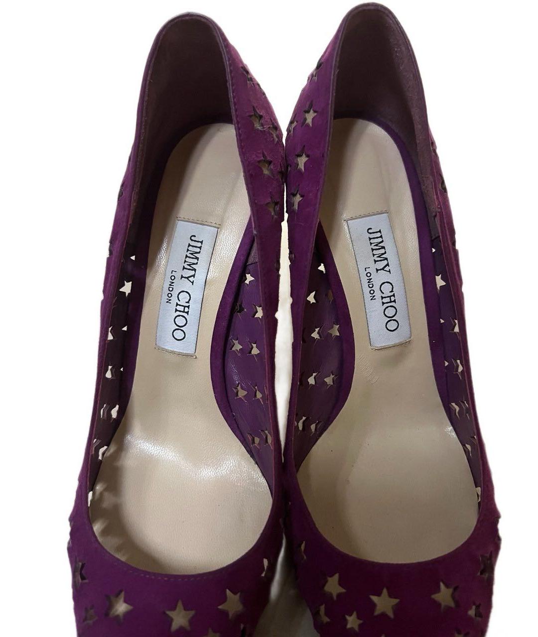 JIMMY CHOO Фиолетовые замшевые туфли, фото 3