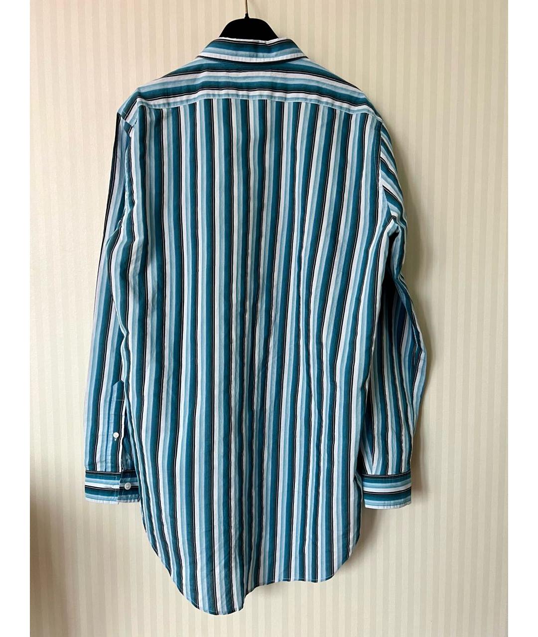 ACNE STUDIOS Бирюзовая хлопковая рубашка, фото 3