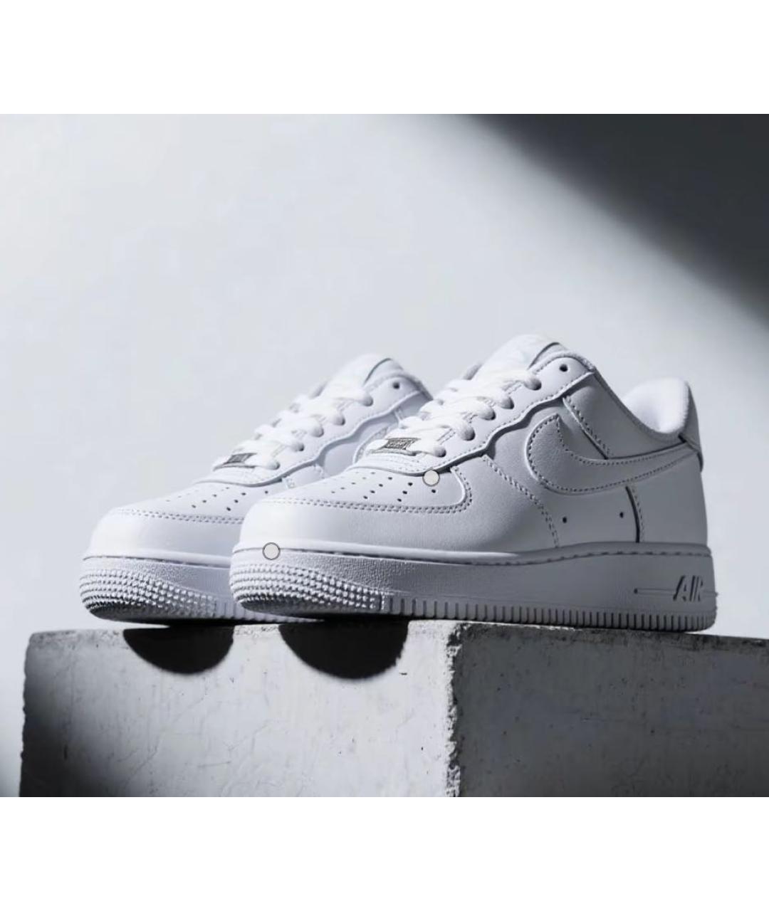 NIKE Белые кеды из искусственной кожи, фото 6