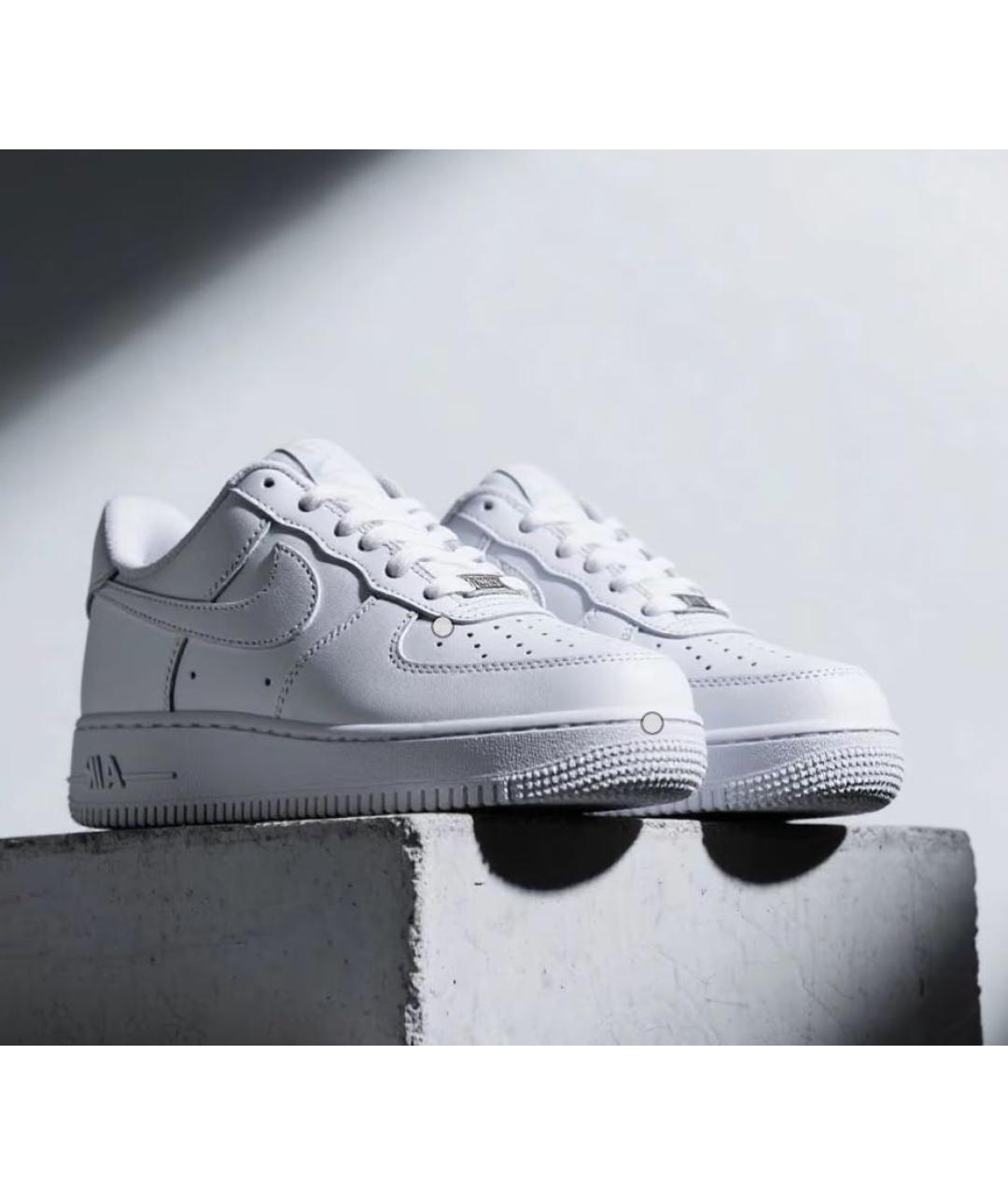 NIKE Белые кеды из искусственной кожи, фото 7