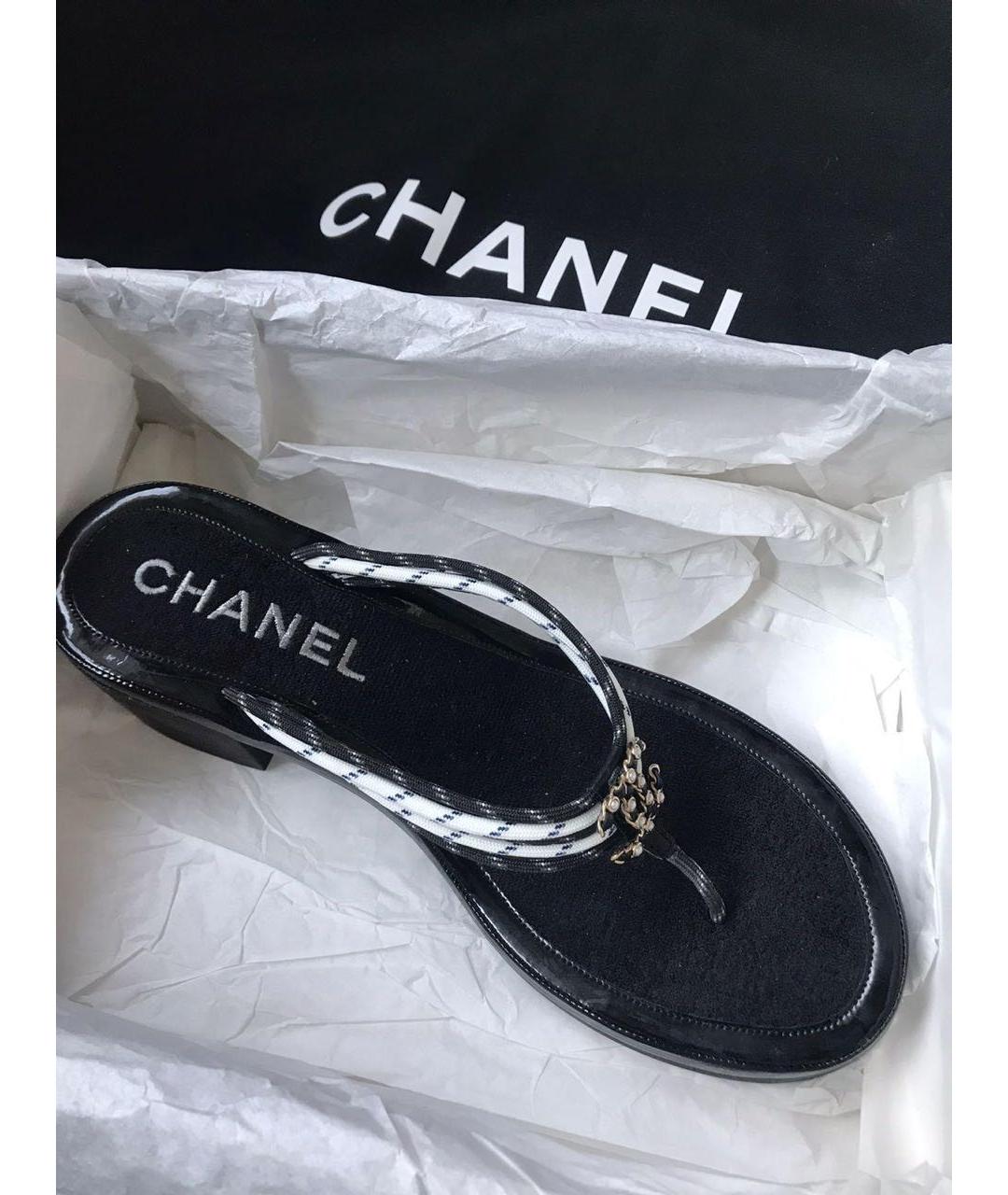 CHANEL Черные мюли, фото 2