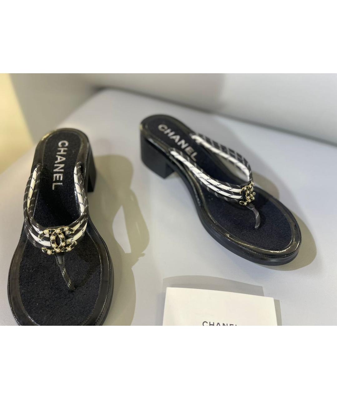 CHANEL Черные мюли, фото 8