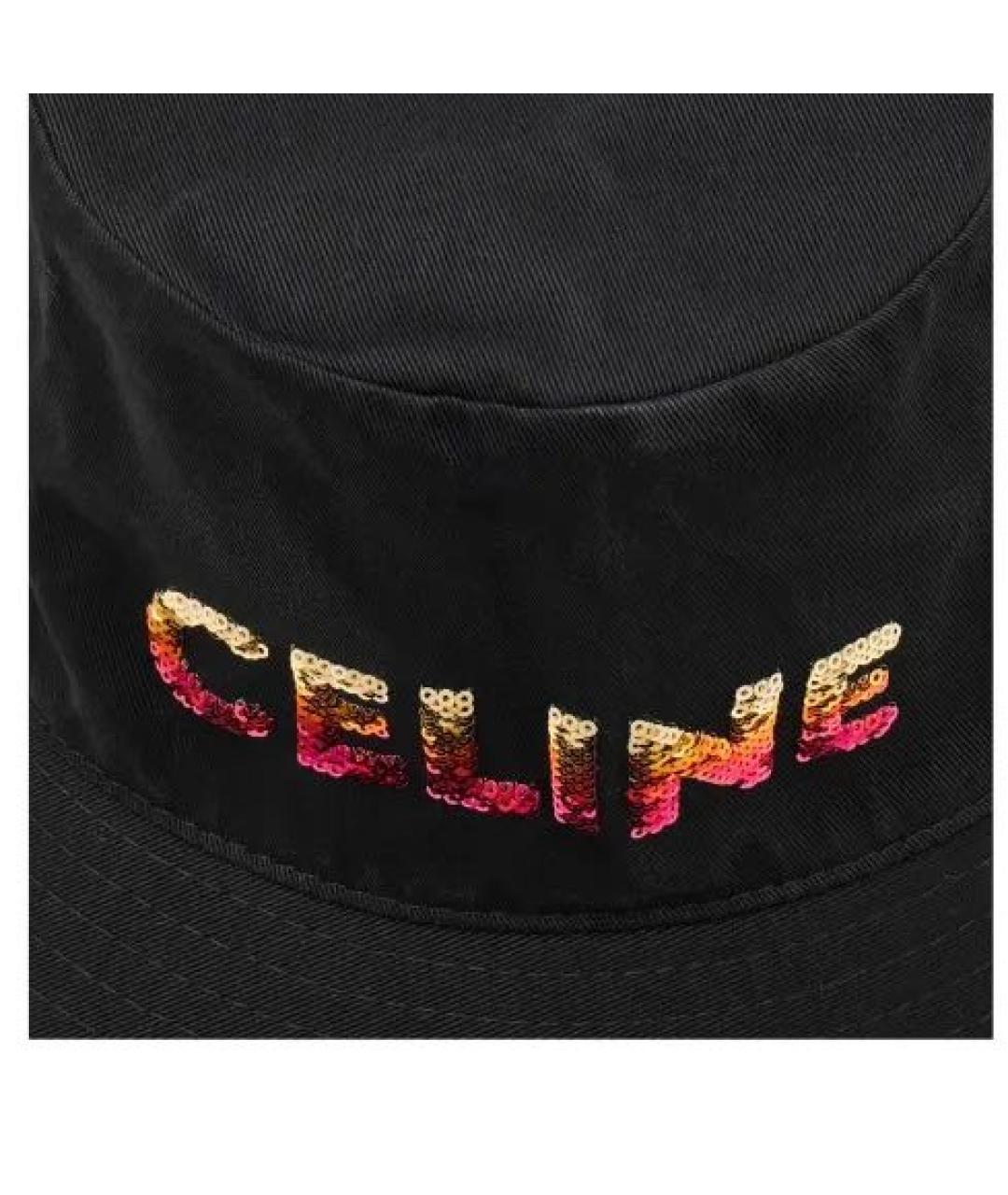CELINE Черная хлопковая кепка/бейсболка, фото 5