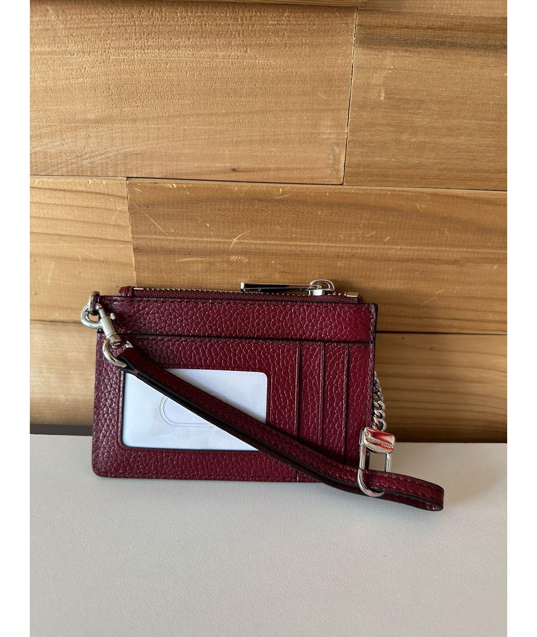 MARC JACOBS Бордовый кожаный кардхолдер, фото 3