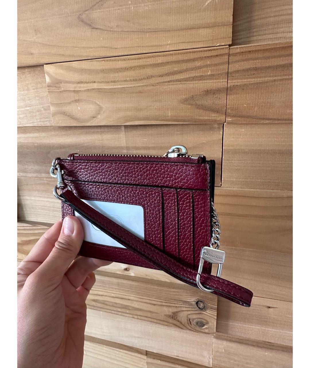 MARC JACOBS Бордовый кожаный кардхолдер, фото 6