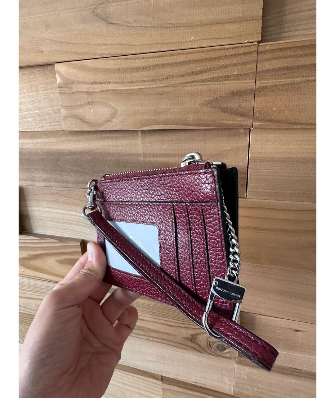 MARC JACOBS Бордовый кожаный кардхолдер, фото 8
