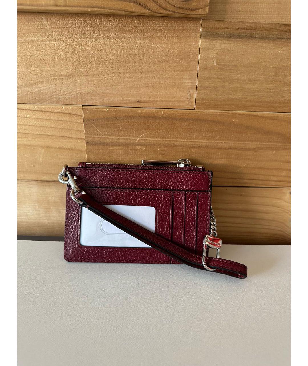 MARC JACOBS Бордовый кожаный кардхолдер, фото 5