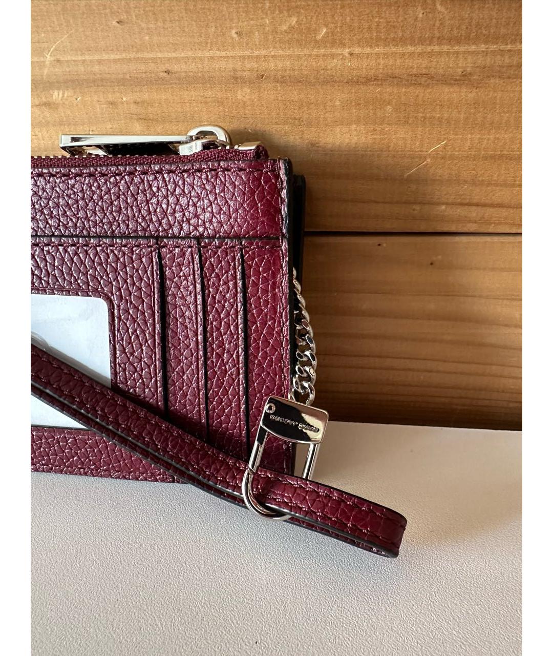 MARC JACOBS Бордовый кожаный кардхолдер, фото 4