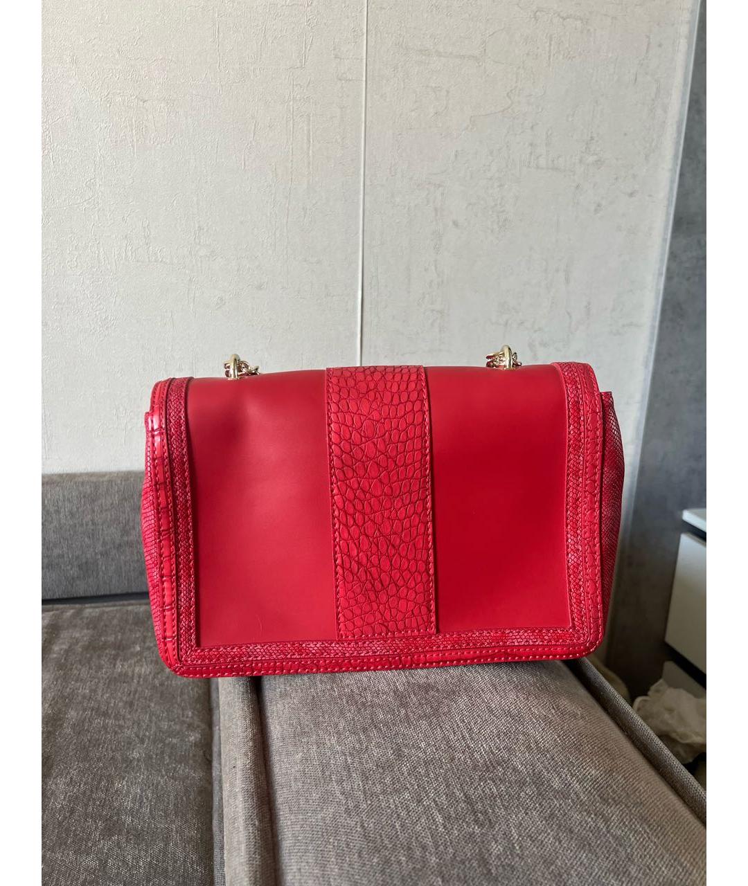 LOVE MOSCHINO Красная сумка через плечо из искусственной кожи, фото 3