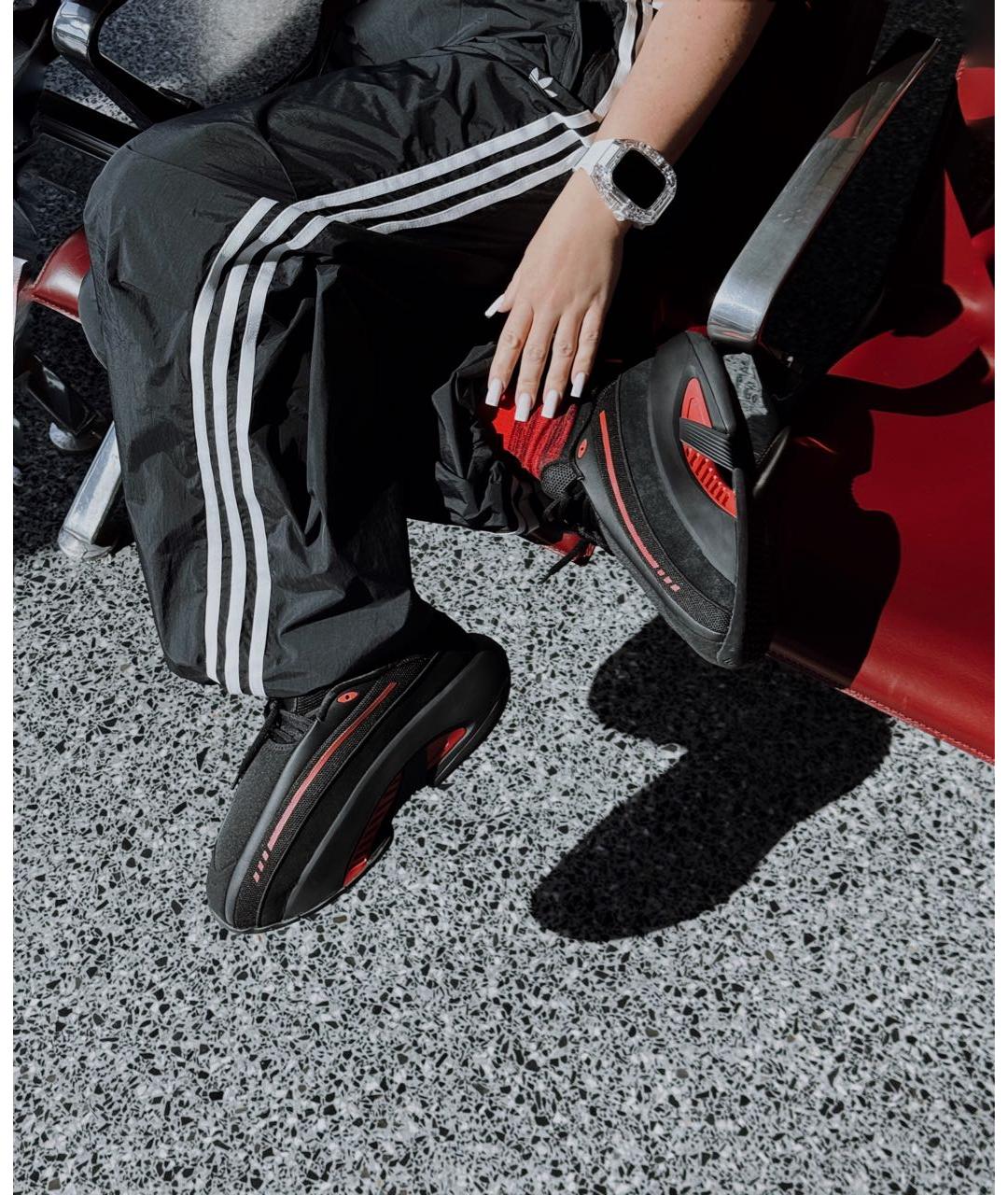 ADIDAS Черные нубуковые кроссовки, фото 3