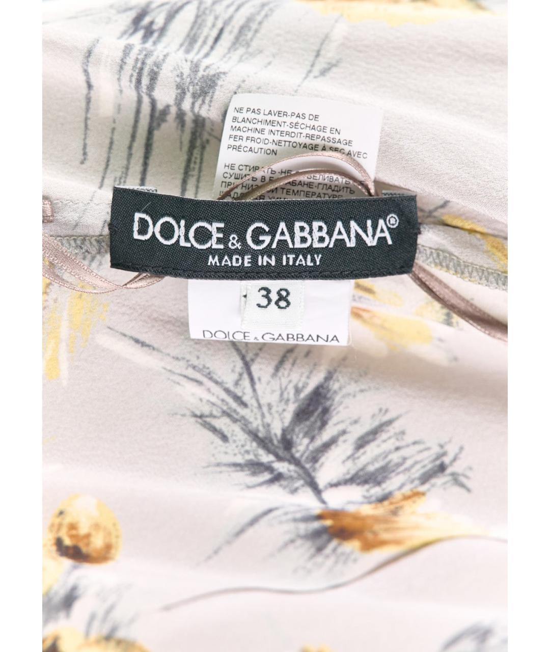 DOLCE&GABBANA Серая шелковая блузы, фото 3