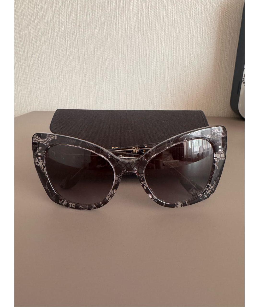DOLCE&GABBANA Черные пластиковые солнцезащитные очки, фото 8