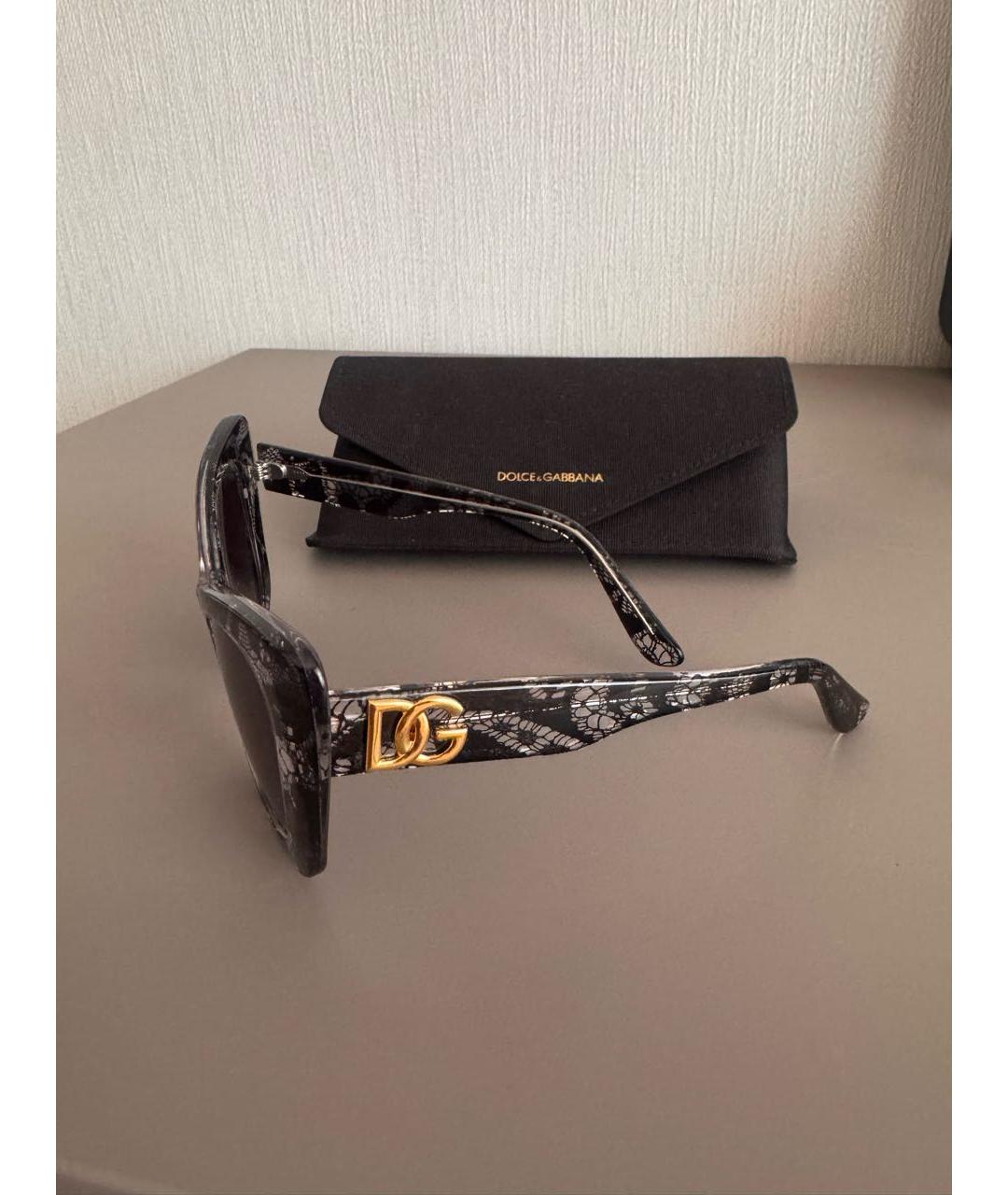 DOLCE&GABBANA Черные пластиковые солнцезащитные очки, фото 4