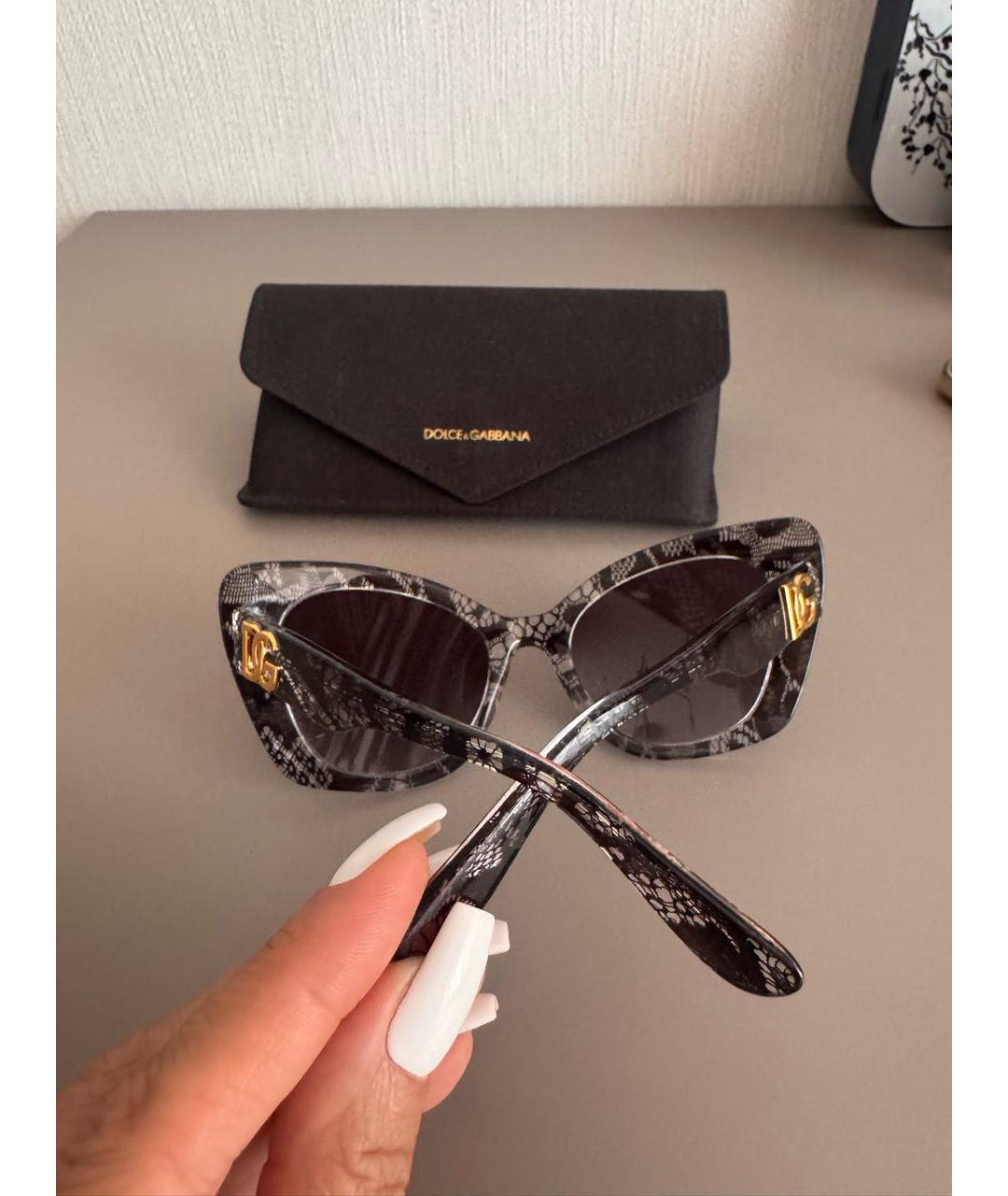 DOLCE&GABBANA Черные пластиковые солнцезащитные очки, фото 5