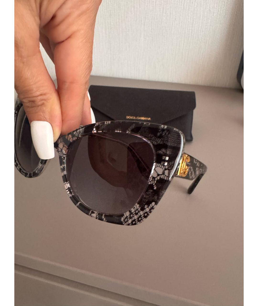 DOLCE&GABBANA Черные пластиковые солнцезащитные очки, фото 7