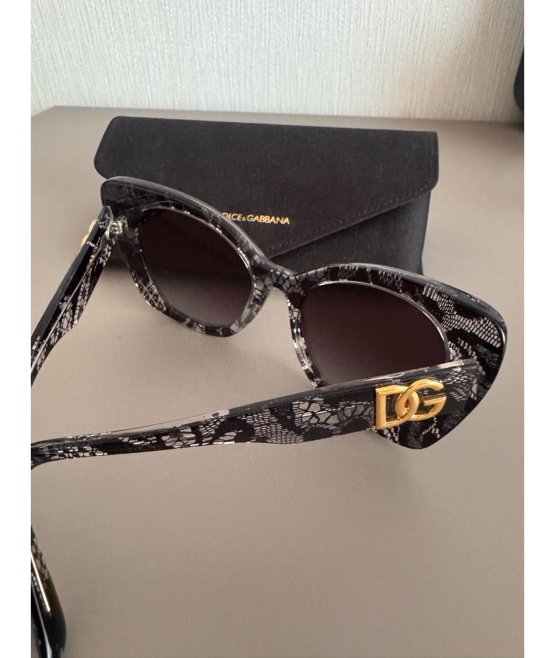 DOLCE&GABBANA Черные пластиковые солнцезащитные очки, фото 3