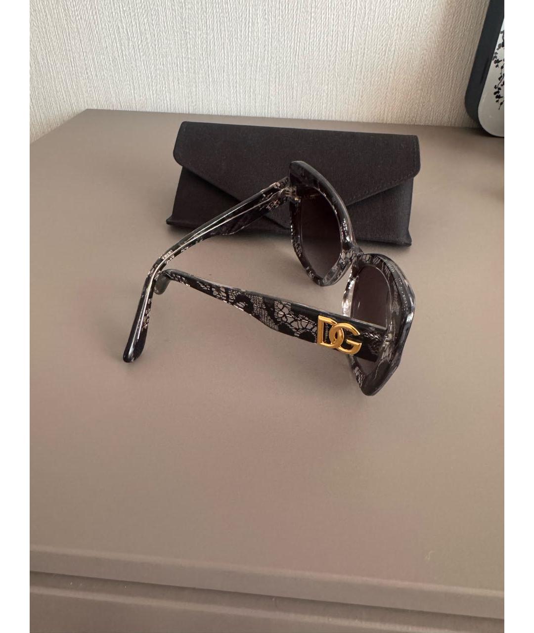 DOLCE&GABBANA Черные пластиковые солнцезащитные очки, фото 6