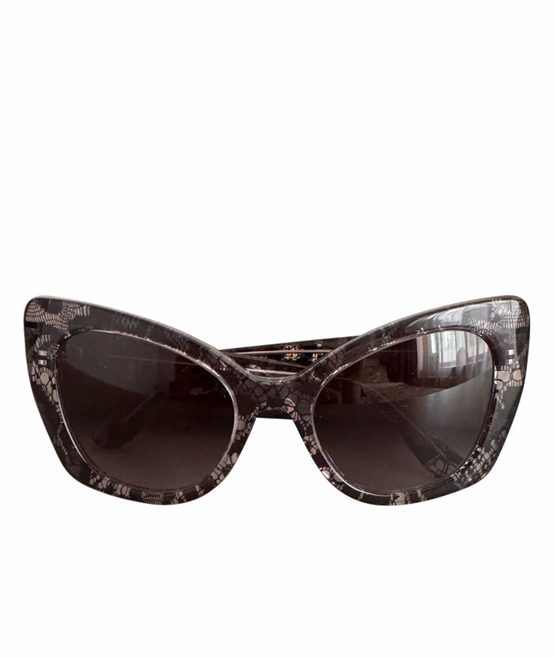 DOLCE&GABBANA Черные пластиковые солнцезащитные очки, фото 1