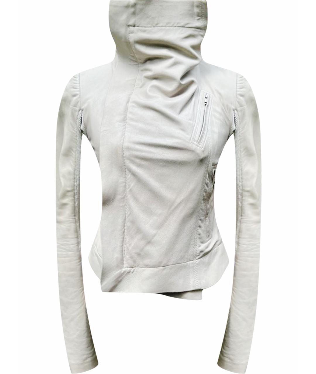 RICK OWENS Бежевая кожаная куртка, фото 1