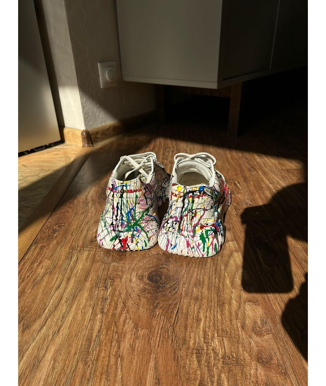 DOLCE&GABBANA Мульти кожаные низкие кроссовки / кеды, фото 4