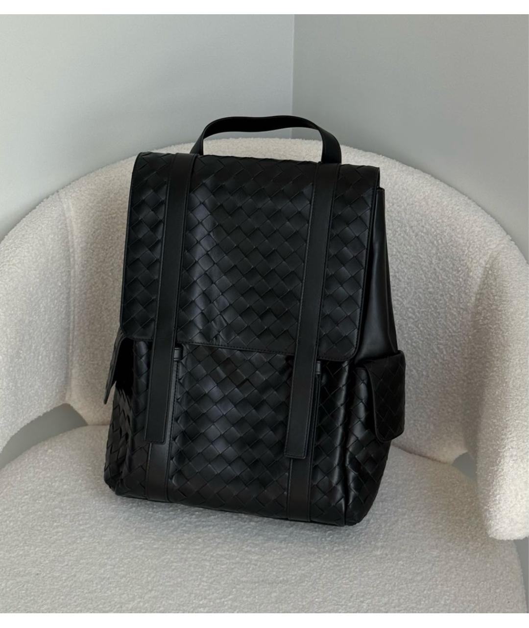 BOTTEGA VENETA Черный кожаный рюкзак, фото 6