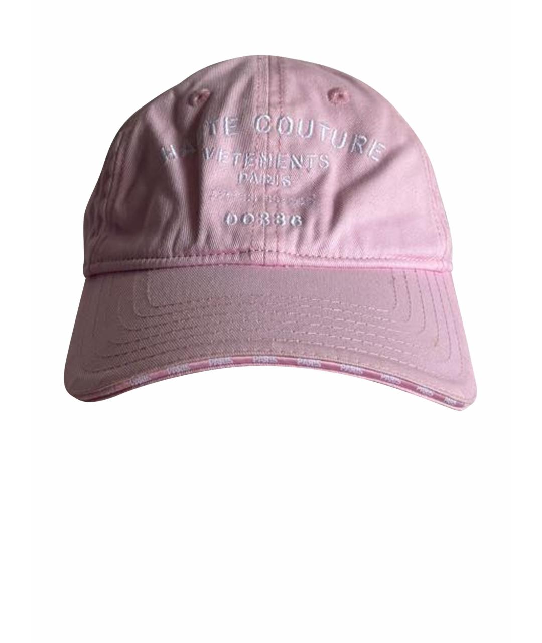 VETEMENTS Розовая хлопковая кепка, фото 1