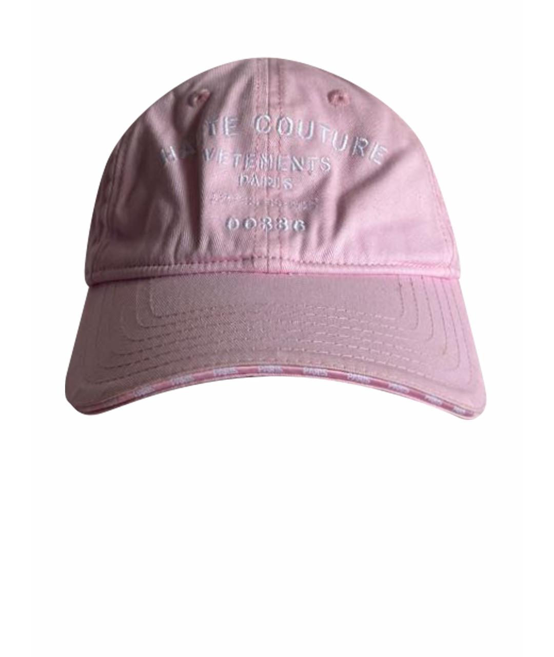 VETEMENTS Розовая хлопковая кепка, фото 4