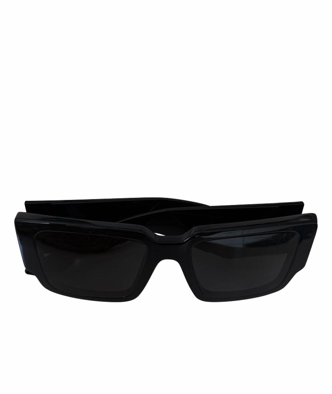 PRADA Черные пластиковые солнцезащитные очки, фото 1