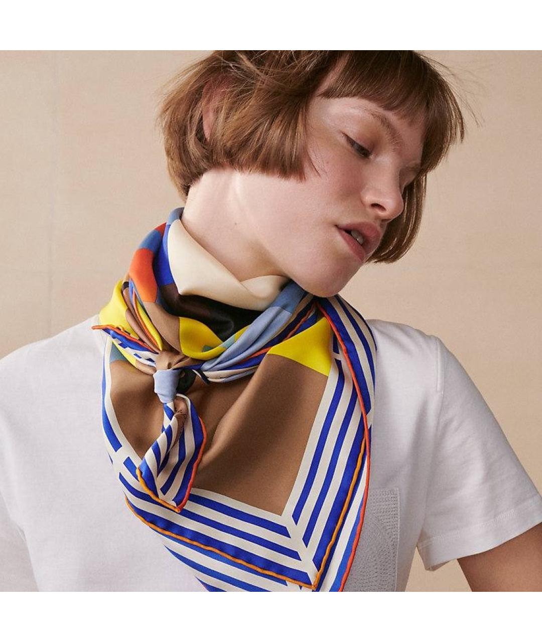 HERMES Шелковый платок, фото 4