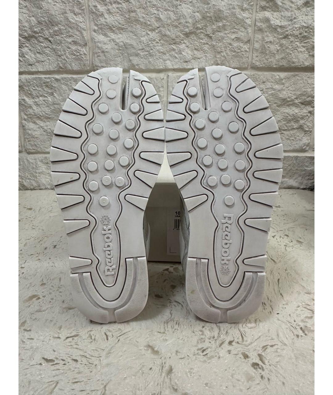 MAISON MARGIELA Белые замшевые низкие кроссовки / кеды, фото 4