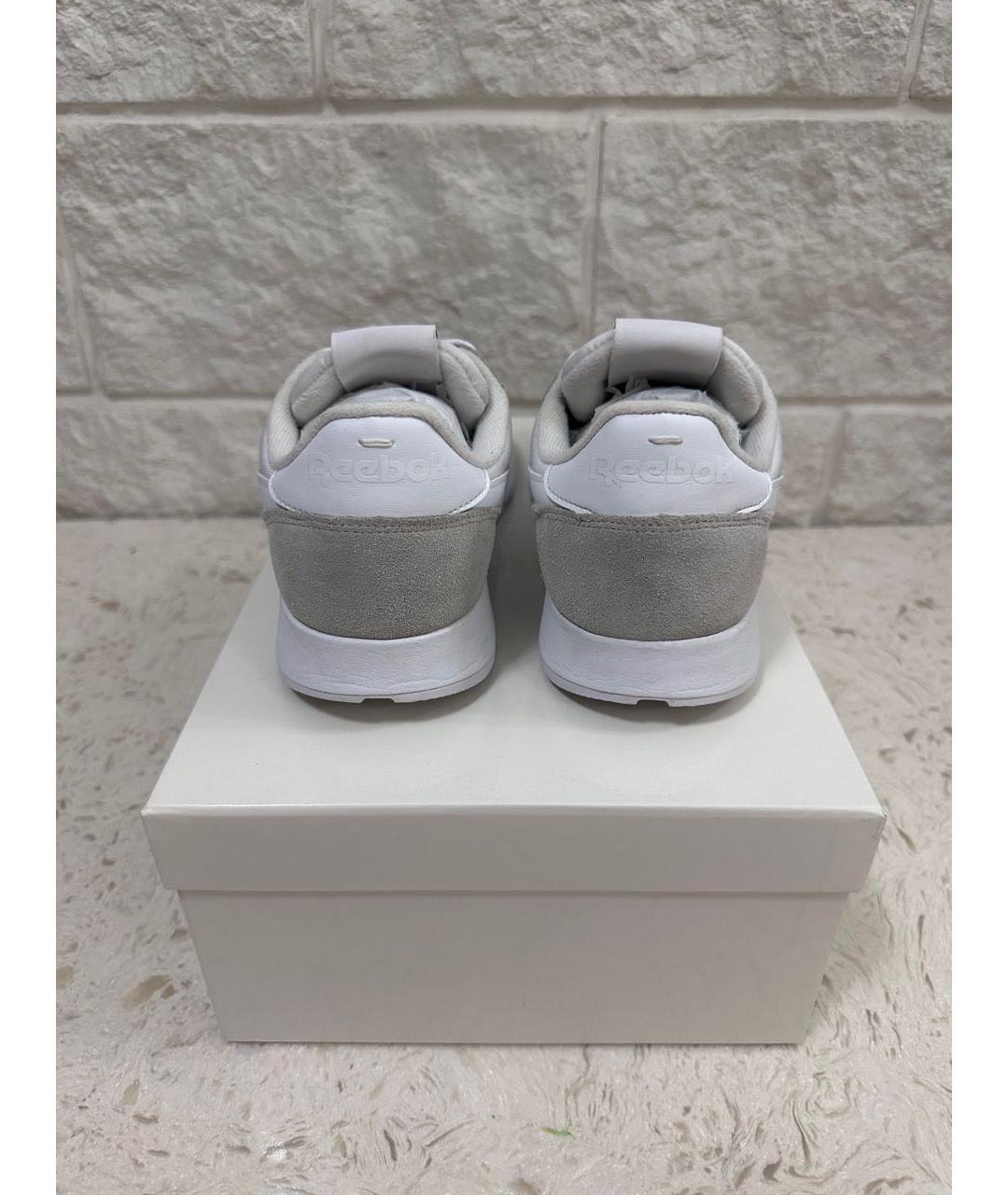 MAISON MARGIELA Белые замшевые низкие кроссовки / кеды, фото 3