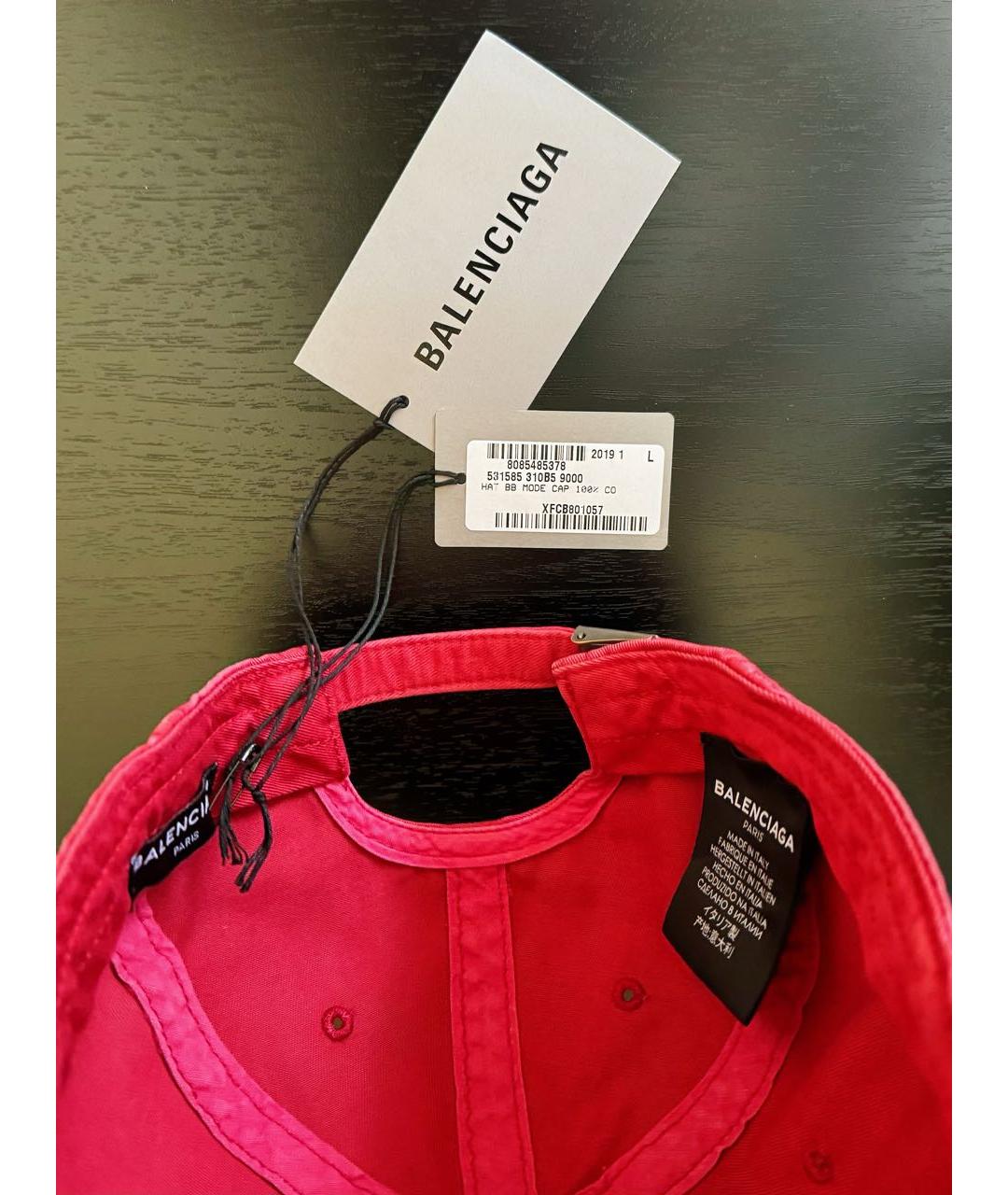 BALENCIAGA Красная хлопковая кепка/бейсболка, фото 4