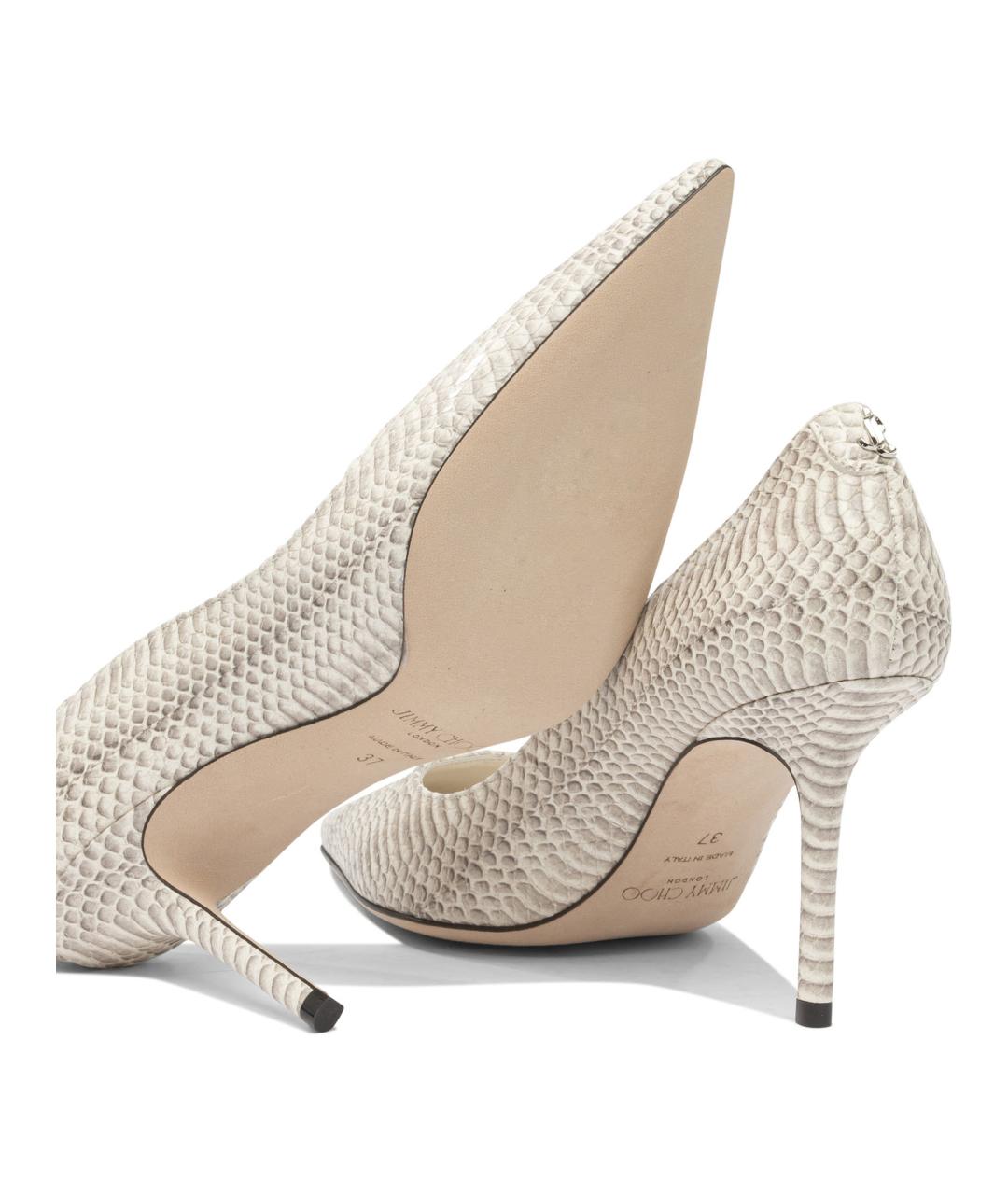 JIMMY CHOO Бежевые кожаные туфли, фото 5