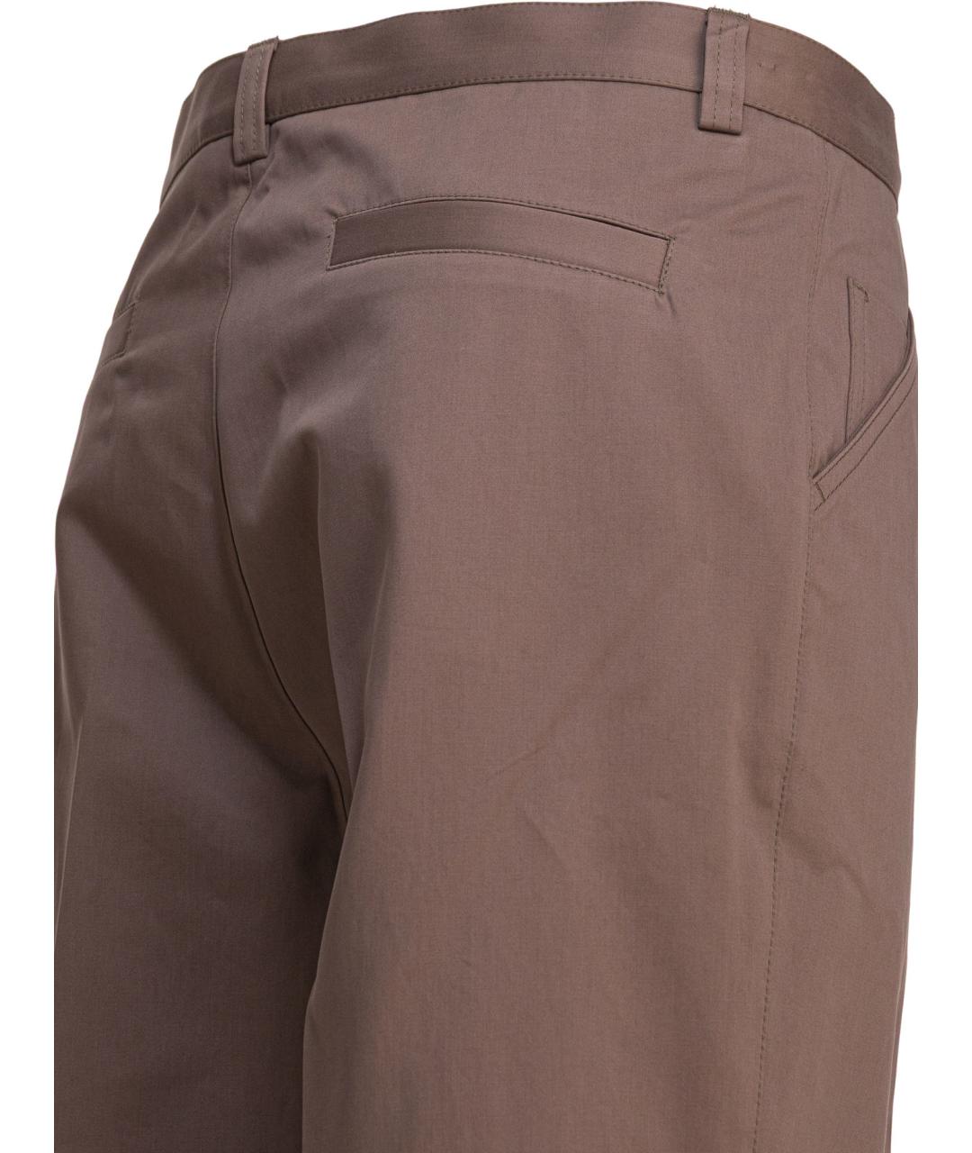 BRUNELLO CUCINELLI Бежевые хлопковые повседневные брюки, фото 4