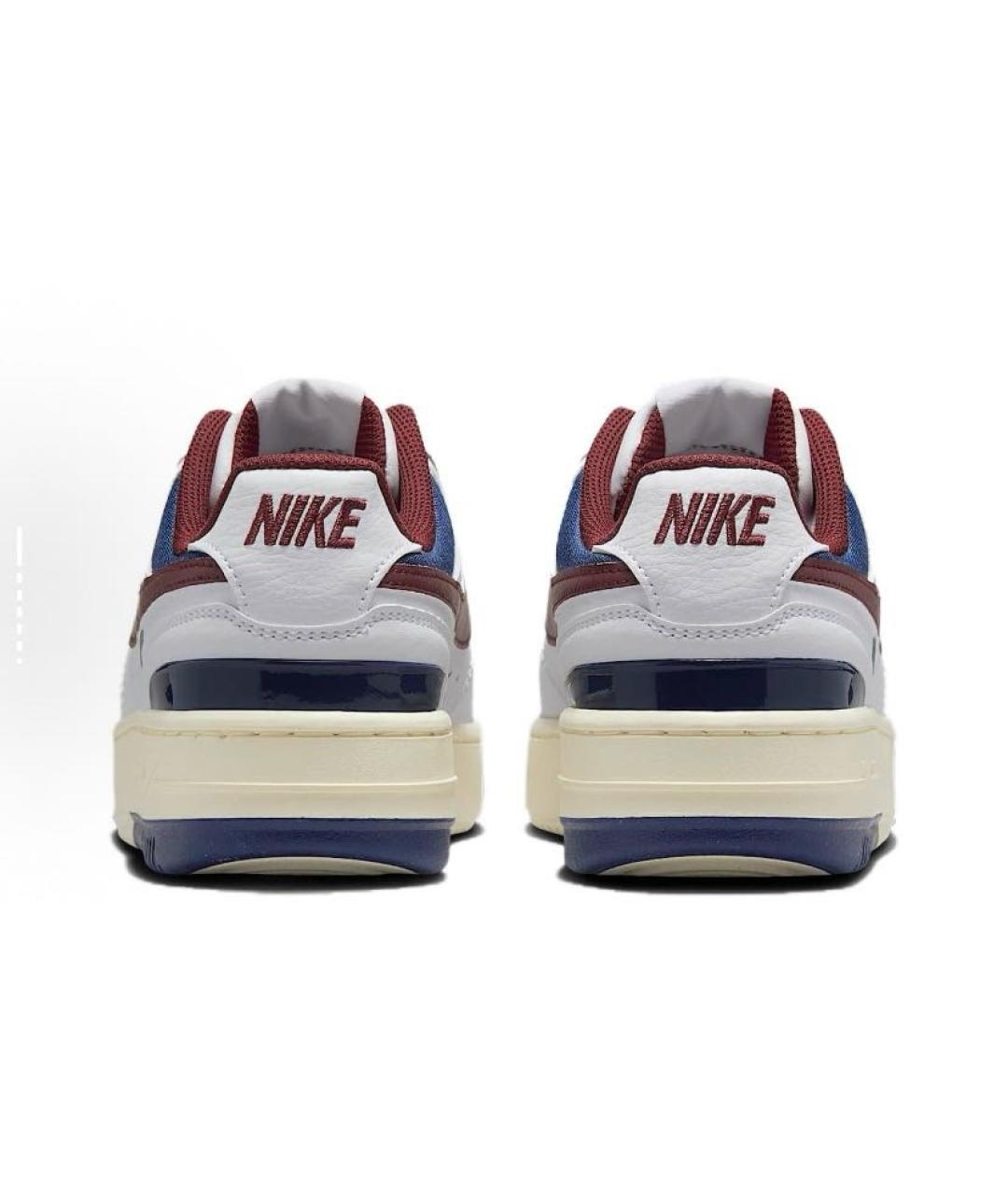 NIKE Белые кожаные низкие кроссовки / кеды, фото 5