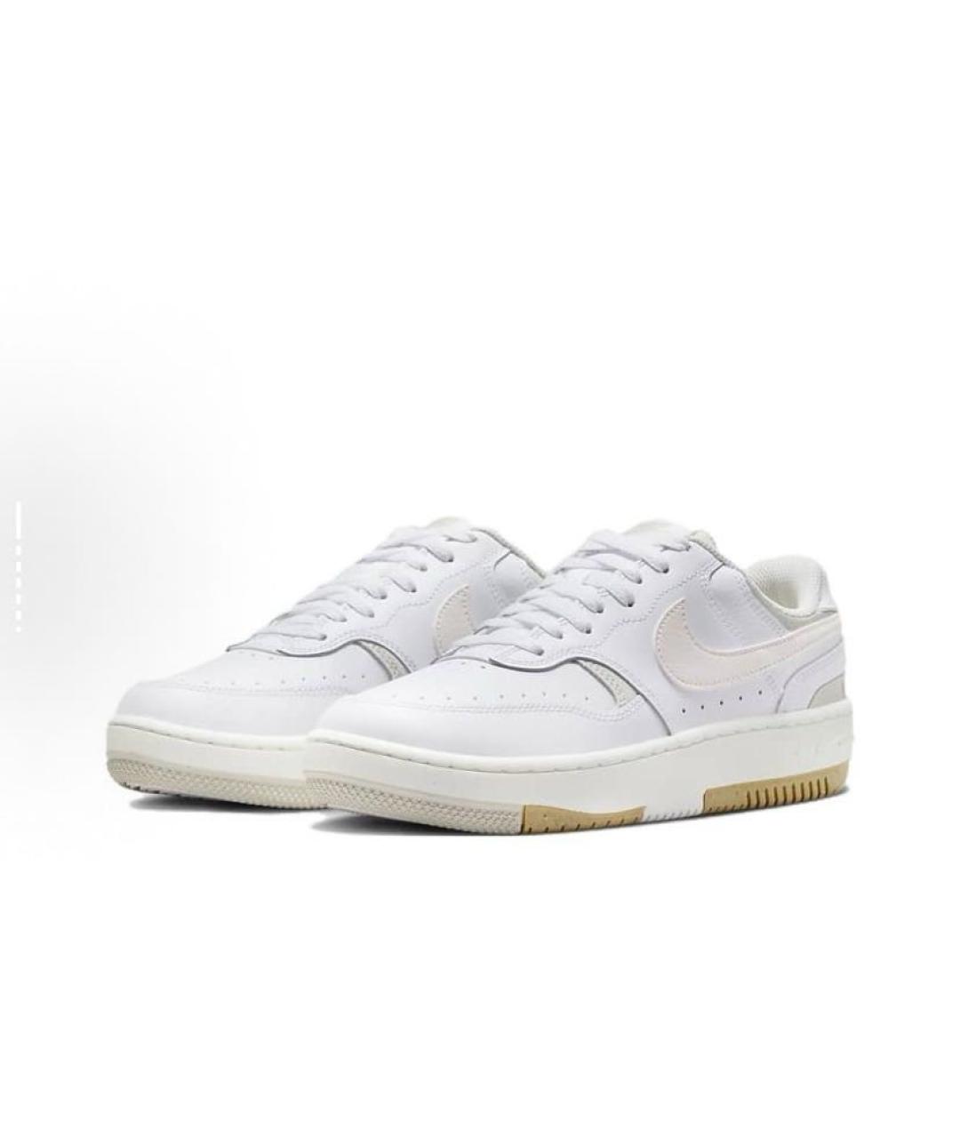 NIKE Белые кожаные низкие кроссовки / кеды, фото 4