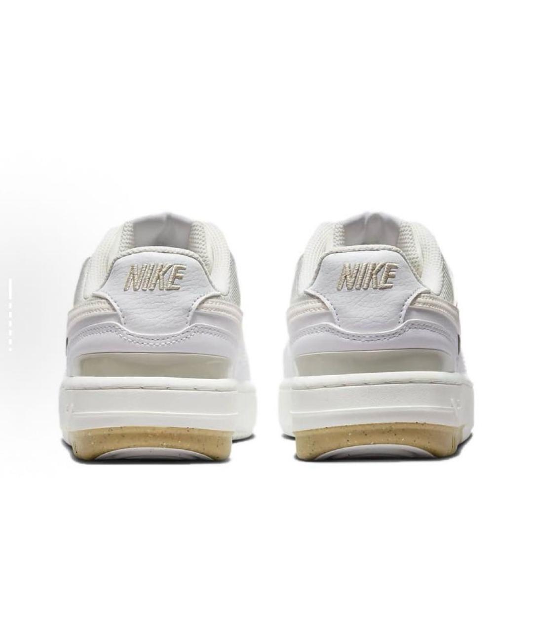 NIKE Белые кожаные низкие кроссовки / кеды, фото 6