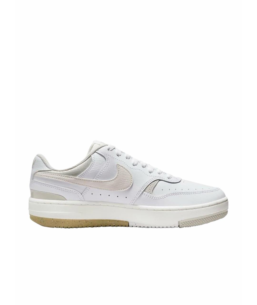 NIKE Белые кожаные низкие кроссовки / кеды, фото 1