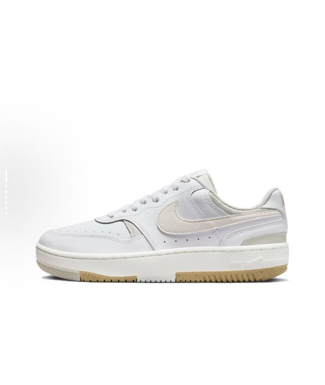 NIKE Белые кожаные низкие кроссовки / кеды, фото 3
