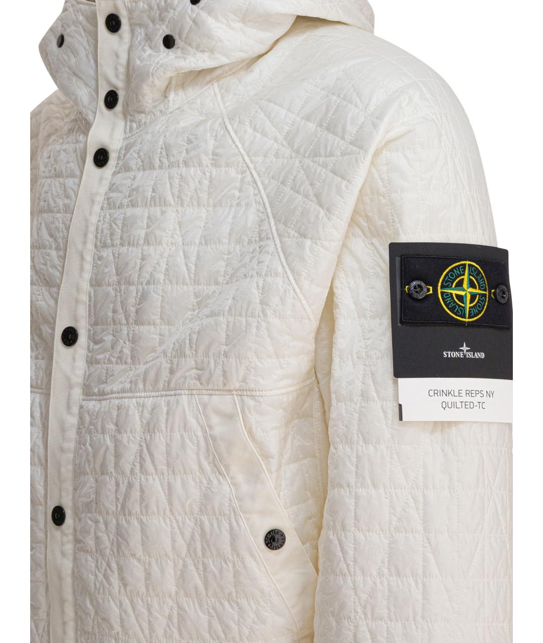 STONE ISLAND Белая полиамидовая куртка, фото 4