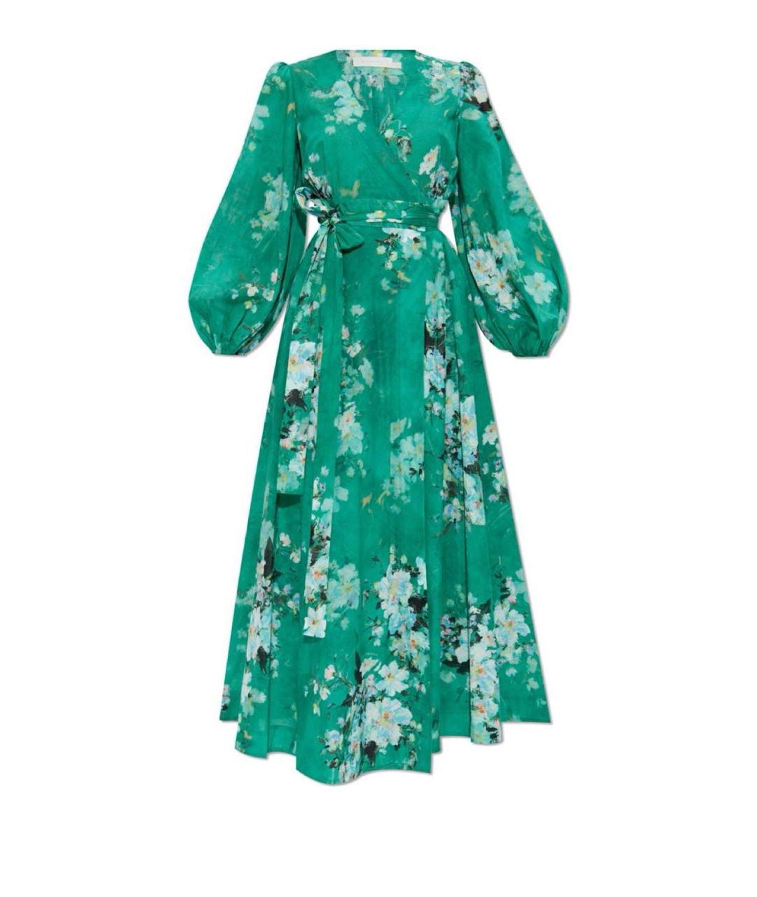 ZIMMERMANN Зеленые хлопковое повседневное платье, фото 6