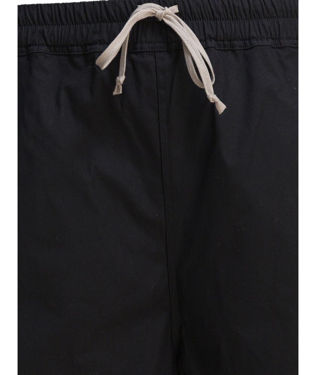 RICK OWENS Черные хлопковые шорты, фото 2